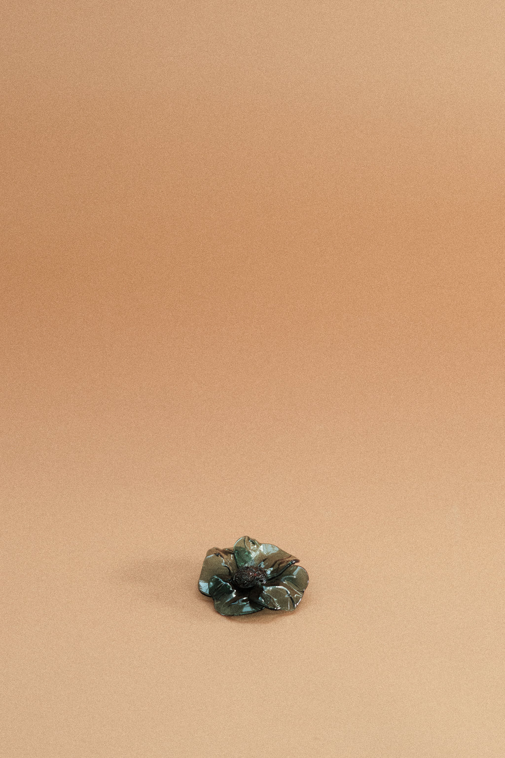 Broche Amapola Azul Teal